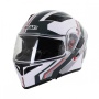 Шлем Ataki JK902 Shape (модуляр) белый/серый глянцевый  L