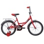 Велосипед NOVATRACK 18" URBAN, красный, защита А-тип, тормоз нож., крылья и багажник хром.,