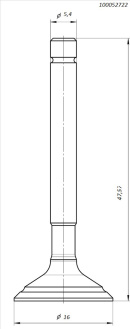 Клапан впускной BSE ZS1P44FMC