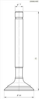 Клапан выпускной BSE ZS1P62YML