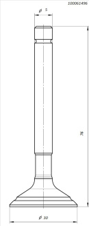 Клапан впускной BSE ZS1P62YML
