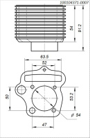 Цилиндр ДВС [BS125] BSE ZS154FMI-2 (BS125)
