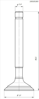 Клапан выпускной BSE ZS172FMM