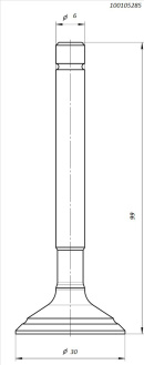 Клапан выпускной BSE ZS194MQ