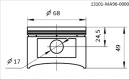 Поршень A=69 B=24 C=49 D=17,2 [100101476] BSE ZS169FMM