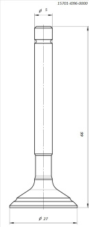 Клапан впускной BSE ZS154FMI