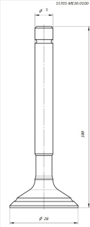 Клапан впускной BSE ZS174MN