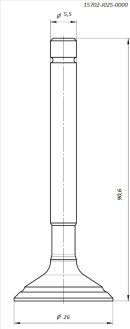 Клапан выпускной BSE ZS161FMJ