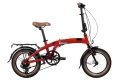 Велосипед NOVATRACK 16" TOWN красный, складной алюм. Shimano 7 speed, стальная вилка, вынос, алюм.р