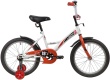 Велосипед NOVATRACK 18" STRIKE белый-красный, тормоз нож, крылья, багажник, защита А-тип#158766