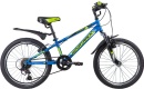 Велосипед NOVATRACK 20" EXTREME, синий, сталь, 6-скор, TY21/TS38/SG-6SI, V-brake