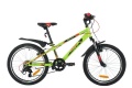 Велосипед NOVATRACK 20" EXTREME зеленый,  сталь, 6 скор., Shimano TY21/Microshift TS38, V- brake