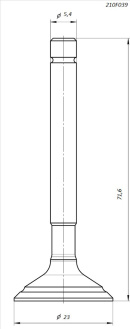 Клапан выпускной BSE 1P60FMJ YX150