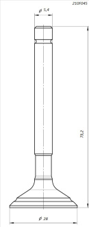Клапан впускной BSE 1P60FMJ YX150