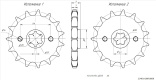 Звезда ведущая 428x15TxΦ20 BSE Z1 MX PH 125 ZS161FMJ ZS166FMM ZS169FMM ZS172FMM ZS174MN