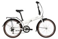 Велосипед NOVATRACK 24" VORTEX белый, складной алюм. Shimano 6 speed, стальная вилка, вынос, алюм.р