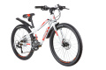 Велосипед NOVATRACK 24" PRIME алюм.рама 11", белый, 18-скор, TY21/TS38/SG-6SI, диск.торм.STG