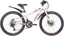 Велосипед NOVATRACK 24" PRIME, алюм.рама 13", белый, 18 скор., SHIMANO, дисковый тормоз#139755