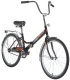 Велосипед NOVATRACK 24" складной, черный, TG, тормоз нож,двойной обод, багажник,сидение комф#140927
