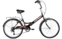 Велосипед NOVATRACK 24" складной, TG, чёрный, 6скор. Shimano TY-21, тормоз 2руч.