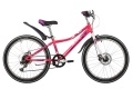 Велосипед NOVATRACK 24" ALICE розовый, стальная рама 10", 6 скор., Shimano TY21/Microshift TS38, ди