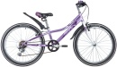 Велосипед NOVATRACK 24" ALICE пурпурны, сталь, 10", Shimano TY21/Microshift TS38, V- brake