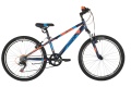 Велосипед NOVATRACK 24" EXTREME синий, стальная рама 12", 6 скор., Shimano TZ500/Microshift TS38, V