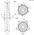 Диск колёсный задний 14" 1,85x14 32H CNC ал ч BSE PH 125