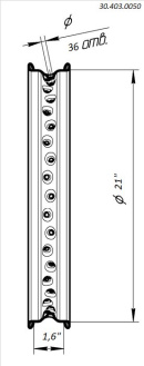 Обод колёсный 1,60x21 36H алюминий серебристый BSE J1, J2 M2 M2Y M8 Z8 J1, J2LE Z2 Z3 Z3Y Z4 Z5 Z6 Z6Y Z7 M4 RTC 300 Z10 Z11 RTC 300R Z5Y