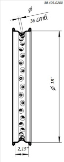 Обод колёсный 2,15x18 36H алюминий серебристый BSE Z4 Z5