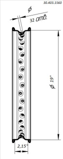 Обод колёсный 2,15x19 32H 7116-1 MOJO ч BSE M4 RTC 300