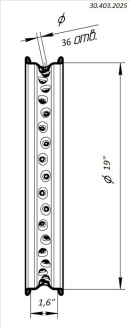 Обод колёсный 1,60x19 36H сталь чёрный BSE Z1