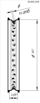 Обод колёсный 1,85x10 32H сталь чёрный BSE EVO