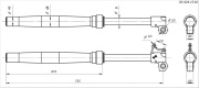 Амортизаторы передние 735x45x48 ось 15мм (ступенчатая) BSE CORE