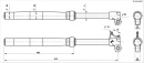 Амортизаторы передние 910x53x58,5 ZL регулируемые BSE Z7 Z11