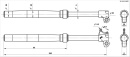 Амортизаторы передние 930x54x60 ZL регулируемые BSE M2 M8 RTC 300 M4