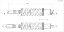 Амортизатор задний 355x11 U-вилка одна регулировка BSE PH 125, 190S