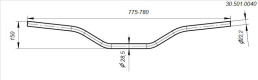 Руль 775-780 28мм алюм серый BSE PH 150 J1, J2 Z3 Z3Y