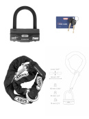 Замок мото ABUS GRANIT 58 12KS Black Loop с цепью