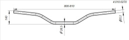 Руль 800-810 28мм алюм серый BSE J2S