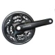 Система Shimano Altus, M311, 175мм, Кв, 48/38/28T, защ, черный