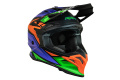 Мотошлем ROQVI JOKER фиолетовый/оранжевый/зеленый матовый