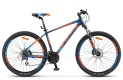 Велосипед STELS Navigator-750 D 27.5" V010 21" Синий/оранжевый (LU089108)