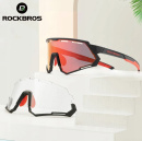 Очки солнцезащитные ROCKBROS SP246 с поляризационными + фотохромными линзами; черно-красный