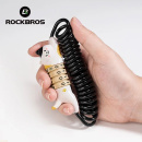 Замок вело ROCKBROS LKXM241 кодовый, со стальным тросом, в форме кошки; черно-белый