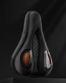 Накладка на седло ROCKBROS G00081 на липучках, лайкра/силикон с эффектом памяти, 292 г; оранжевый