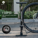 Насос напольный ROCKBROS ZD-6132MB, с манометром, до 150 PSI; черный