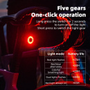 Фонарь задний ROCKBROS Q1MAX RGB LED, с датчиком освещения и торможения, Type-C; черный