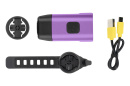 Фонарь передний Moon LEPUS LITE (C5-Orchid Purple), 400 Лм, 6 режимов, USB-C