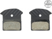 Тормозные колодки Shimano J03A для дискового тормоза, пласт, с радиатором, пара, с пружин, с шплинто